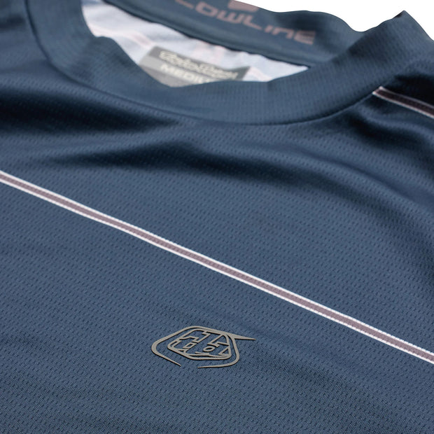Troy Lee Designs Flowline Long Sleeved Jersey, revert midnight, fabric view.