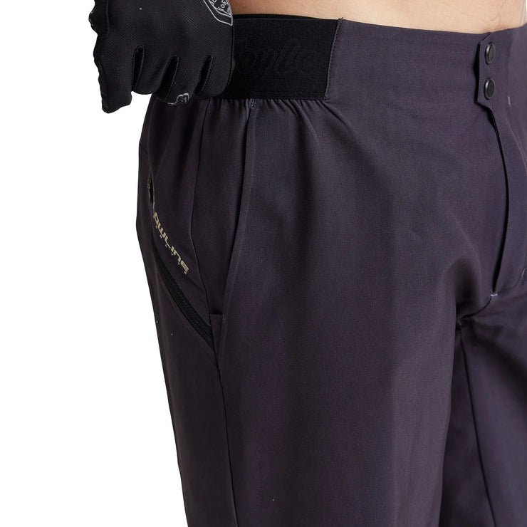 Troy Lee Designs Flowline Superlyte Short, mono carbon, waistband view.