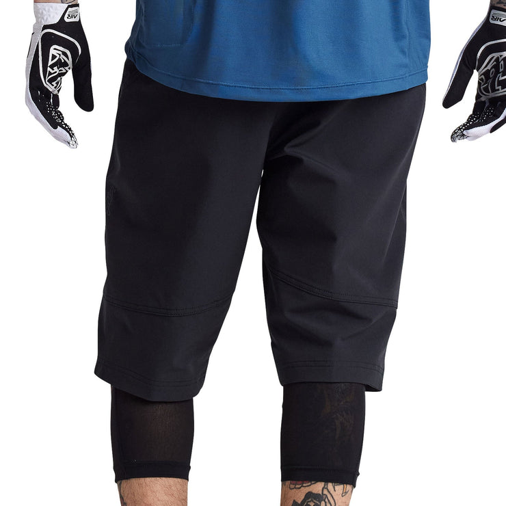 Troy Lee Designs Skyline Short w/Liner in color: mono black, back view on model.