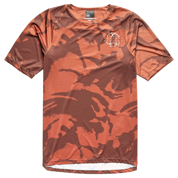 Troy Lee Designs Skyline SS Jersey, shadow camo brick, front view.