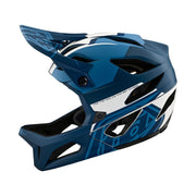 Troy Lee Designs Stage Full-Face Helmet, vector blue, left side view.