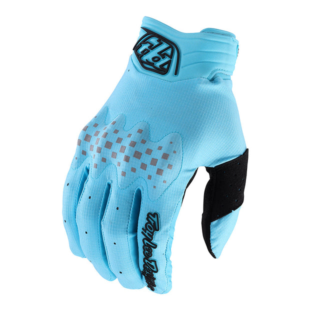 Troy Lee Designs Gambit Glove aqua, finger view.