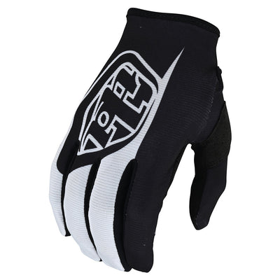 Troy Lee Designs GP Gloves, solid black, finger view.