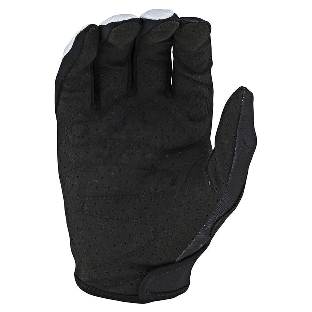 Troy Lee Designs GP Gloves, solid black, palm view.