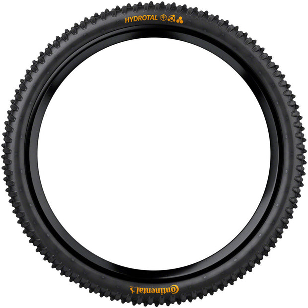 Continental Hydrotal Tire - 29 x 2.40 Tubeless, Folding, SuperSoft Downhill Casing, E25, side view.