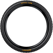 Continental Kryptotal Front Tire - 27.5 x 2.40 Tubeless, Folding, SuperSoft Enduro Casing, E25, side view.