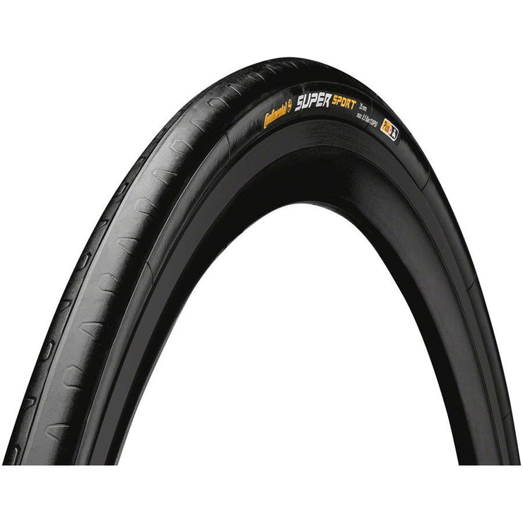 Continental Super Sport Plus Tire - 700 x 23 Clincher Folding BLK Plus Breaker, full view.