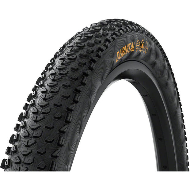 Continental Dubnital Tire - 29 x 2.20 Tubeless Folding BLK Rapid Race Casing E25, full view.