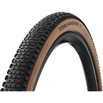 Continental Terra Adventure Tire - 700 x 50 Tubeless, Folding, Black / Transparent, Grip Trail Casing, E25, full view.