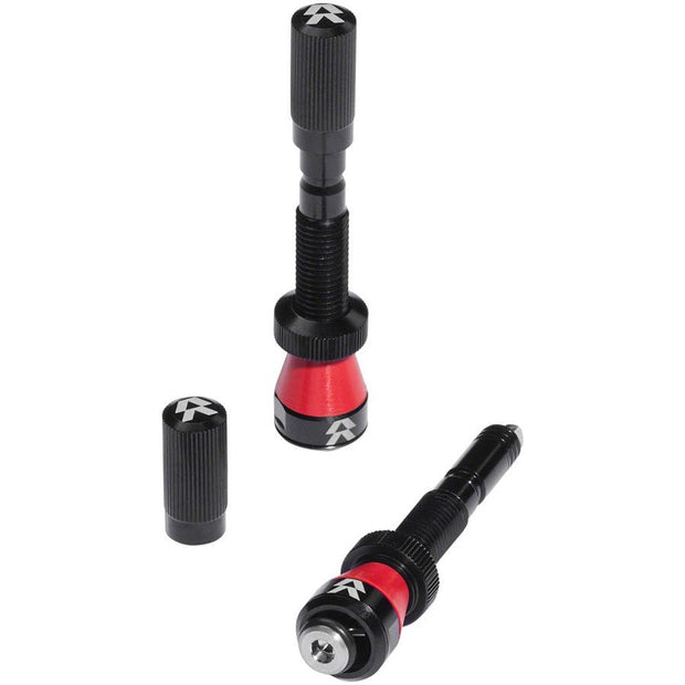 Reserve Wheels Reserve Fillmore Tubeless Valves - 90mm Black Pair, full view.