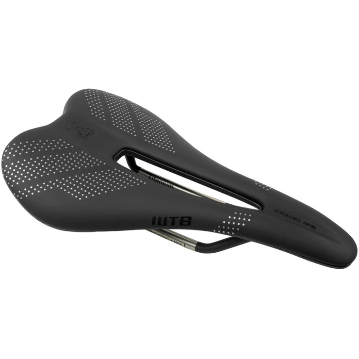 WTB Gravelier Medium Cromoly Mountain Bike Saddle, full view.