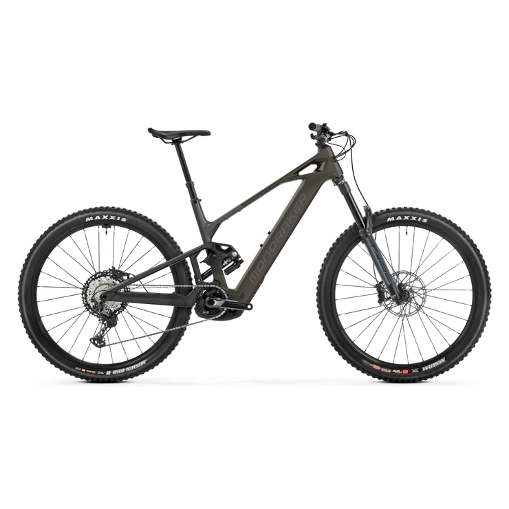 2026 Mondraker Crafty Carbon S, Vortex Grey, full view.
