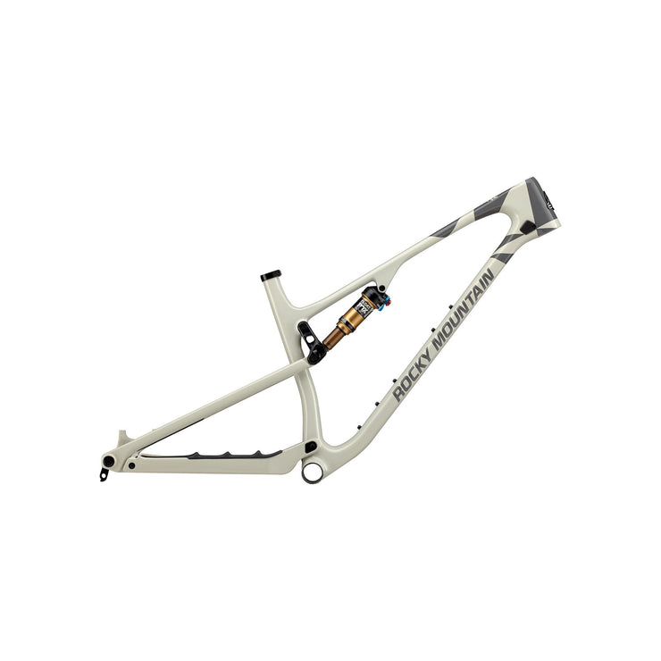 2024 Rocky Mountain Element C Frame, beige/ grey, full view.