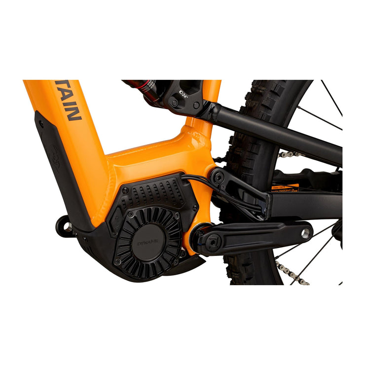 2025 Rocky Mountain Reaper Powerplay 26”, orange / black, battery view.