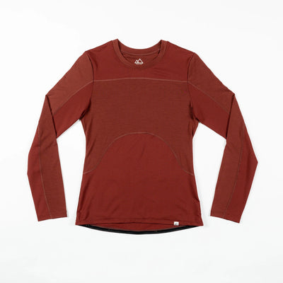 Wild Rye Sandia Long Sleeve Jersey, mahogany, full view.