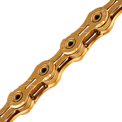 KMC X11SL Speed 118L Chain Ti Gold, full view.