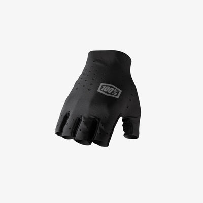 100% Sling Short-Fingered Gloves, black. full view.