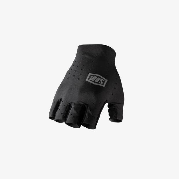 100% Sling Short-Fingered Gloves, black. full view.