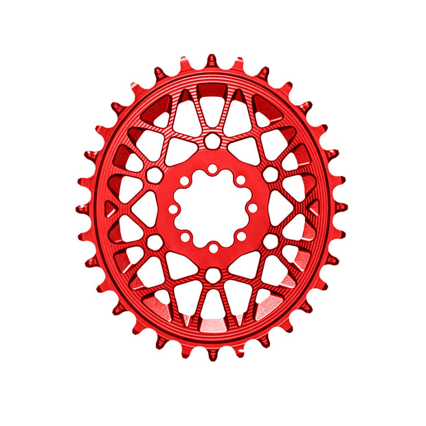 Absolute Black Oval SRAM T-Type DM 8-Hole Boost 32T Chainring, Red