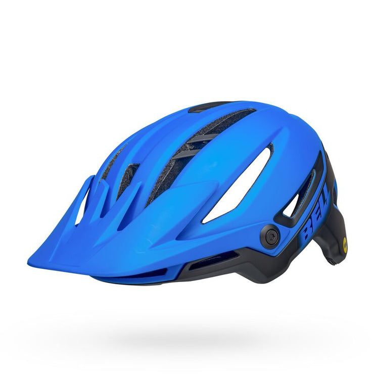 Bell Sixer MIPS Mountain Bike Helmet, matte blue/ black, full view.