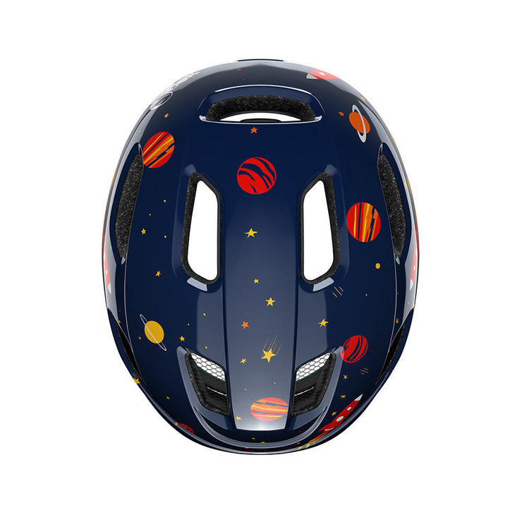 Lazer Nutz Kineticore Kids’ Helmet, space, top view.