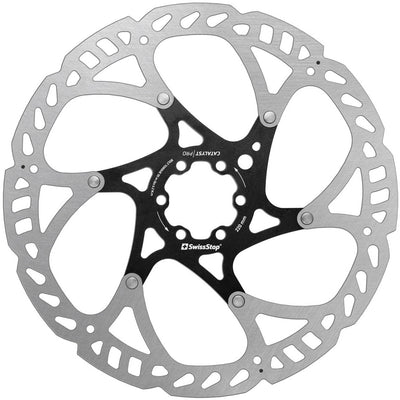 SwissStop Catalyst Pro 220mm 6-Bolt Disc Brake Rotor , full view.