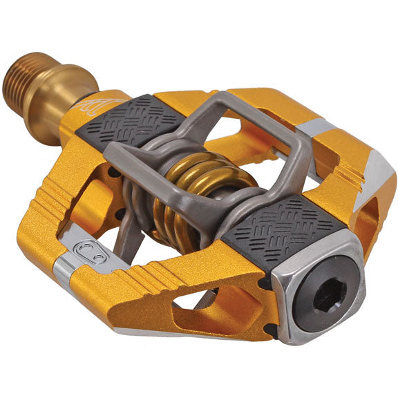 Crankbrothers Candy 11 Clipless Pedals - Gold, full view.