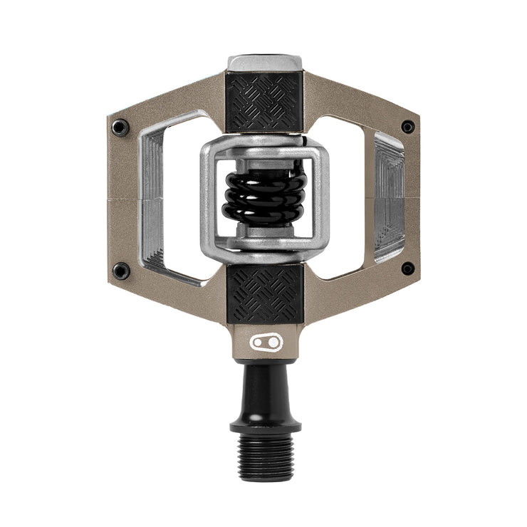 Crankbrothers Mallet Trail Dual Sided Clipless Platform Pedals - Aluminum, Champagne, full view.