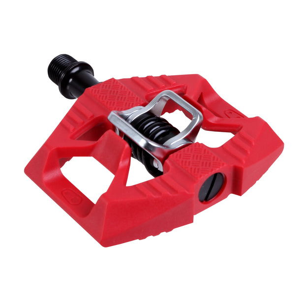 Crankbrothers Double Shot 1 Clipless Pedals - Red, full view.