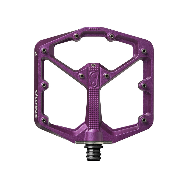 Crankbrothers Stamp 7 Aluminum Platform Pedals - Purple, Large, full view.