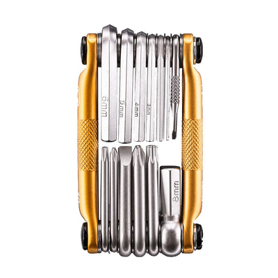 Crankbrothers Multi 13 Tool - Gold, full view.