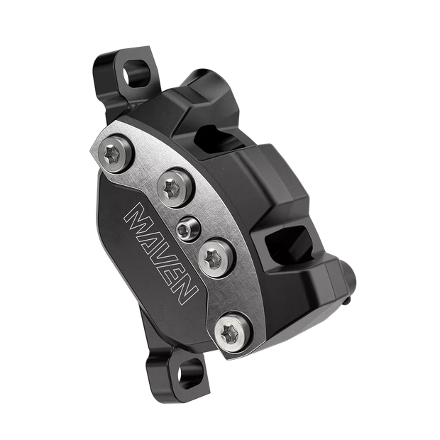 SRAM Maven Ultimate Stealth Disc Brake and Lever - Rear, Post Mount, 4-Piston, Carbon Lever, Titanium Hardware, Black/Silver, A1