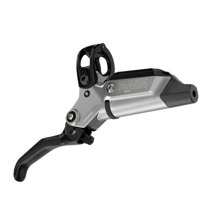 SRAM Maven Ultimate Stealth Disc Brake and Lever - Rear, Post Mount, 4-Piston, Carbon Lever, Titanium Hardware, Black/Silver, A1