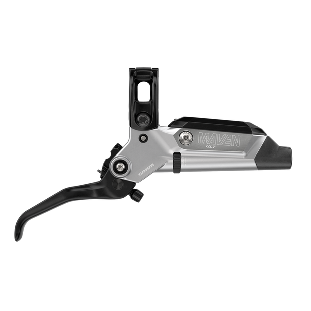 SRAM Maven Ultimate Stealth Disc Brake and Lever - Front, Post Mount, 4-Piston, Carbon Lever, Titanium Hardware, Black/Silver, A1