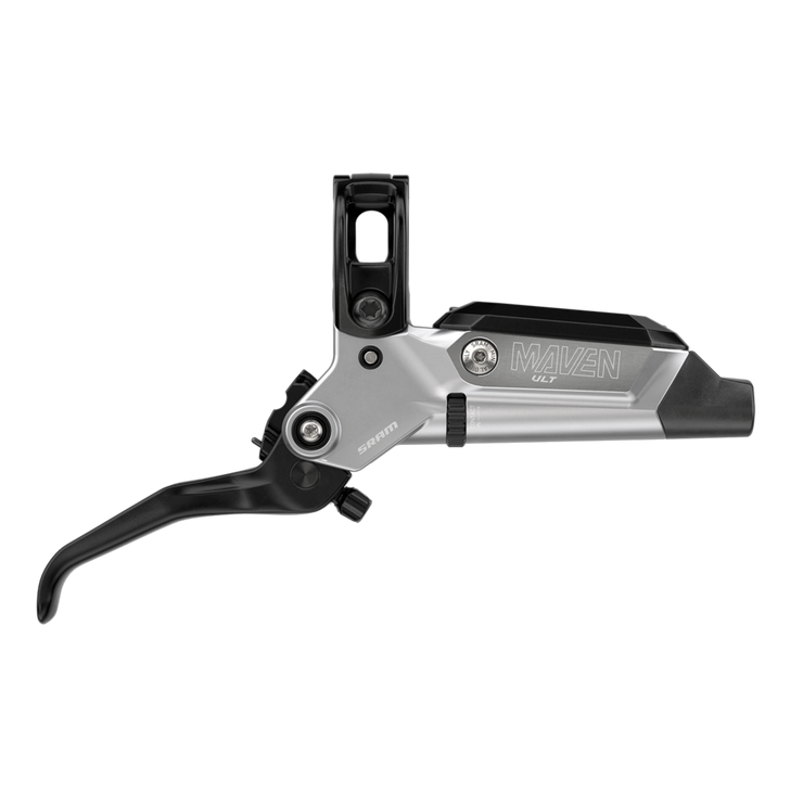 SRAM Maven Ultimate Stealth Disc Brake and Lever - Rear, Post Mount, 4-Piston, Carbon Lever, Titanium Hardware, Black/Silver, A1