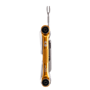 Crankbrothers M20 Multi Tool, gold, side view.