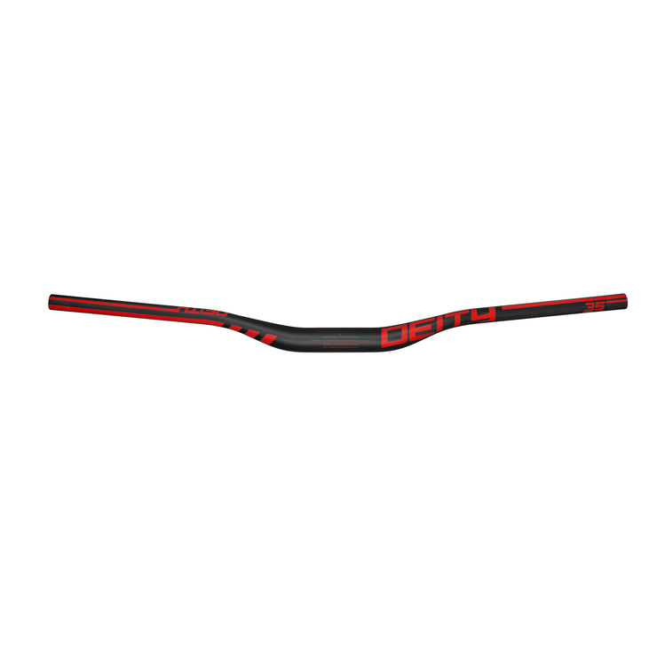 Deity Speedway Carbon Riser Bar (35) 30mm/810mm Red, front view