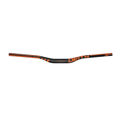 Deity Speedway Carbon Riser Bar (35) 30mm/810mm Orange, front veiw