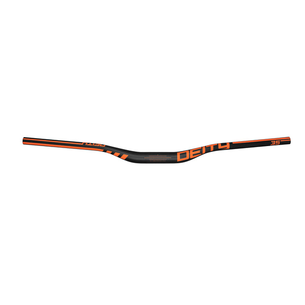 Deity Speedway Carbon Riser Bar (35) 30mm/810mm Orange, front veiw