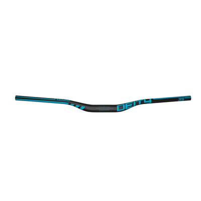 Deity Speedway Carbon Riser Bar (35) 30mm/810 Turquoise, front view