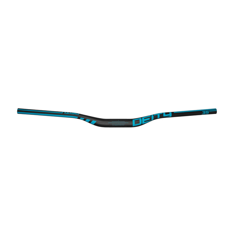 Deity Speedway Carbon Riser Bar (35) 30mm/810 Turquoise, front view