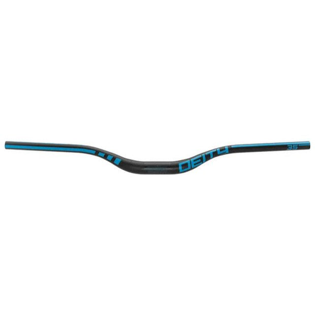 Deity Speedway Carbon Riser Bar (35) 50mm/810mm Blue, front view