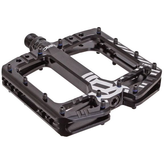 Deity TMAC Pedals, Black, full view.