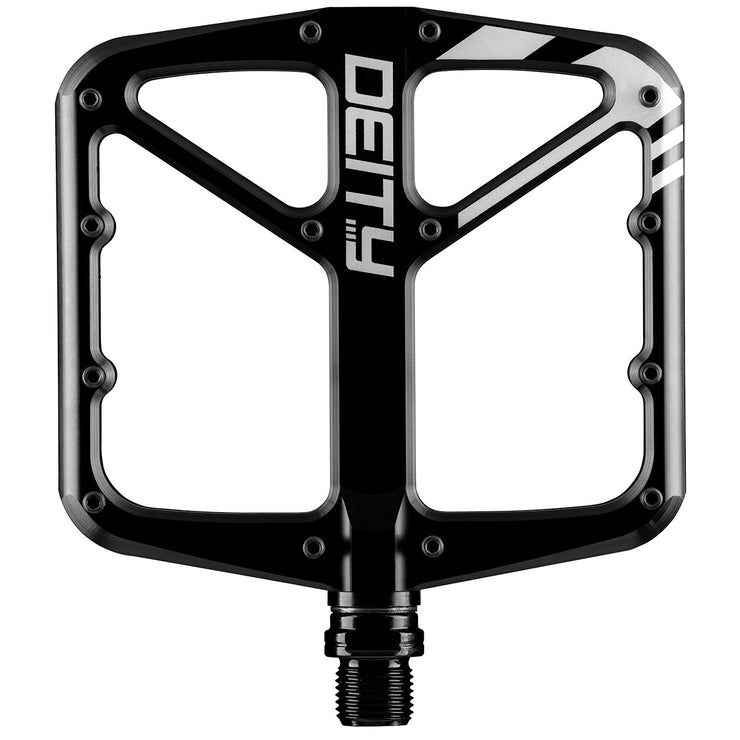 Deity Supervillain Pedals, Black, full view.