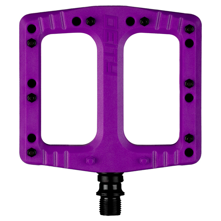 Deity Deftrap Pedals, Purple, full view.