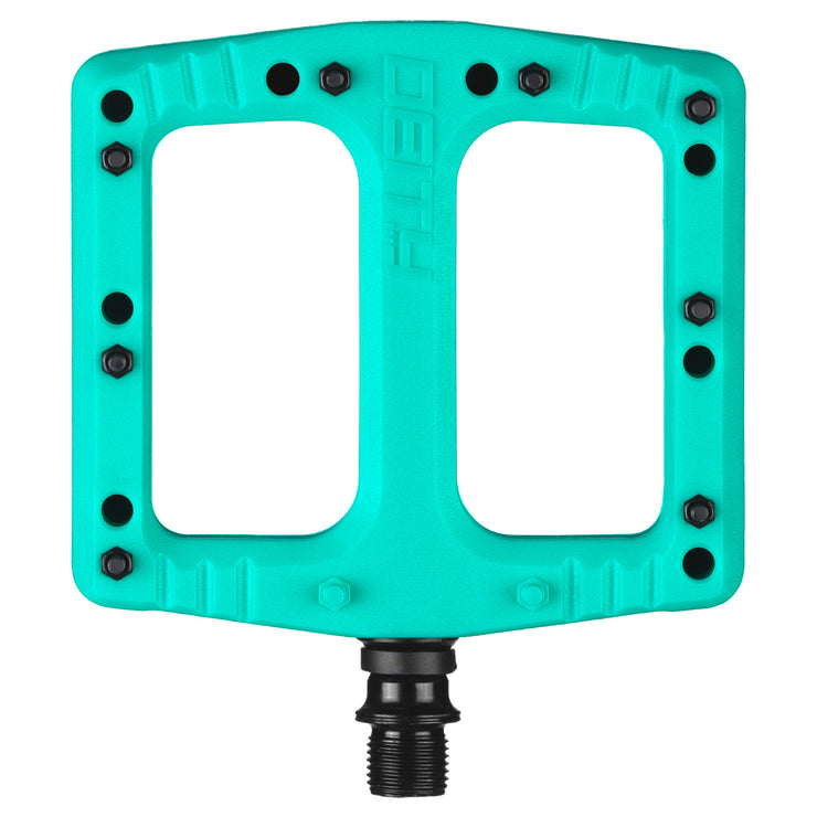 Deity Deftrap Pedals, Mint, full view.