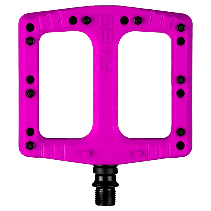 Deity Deftrap Pedals, Pink, full view.