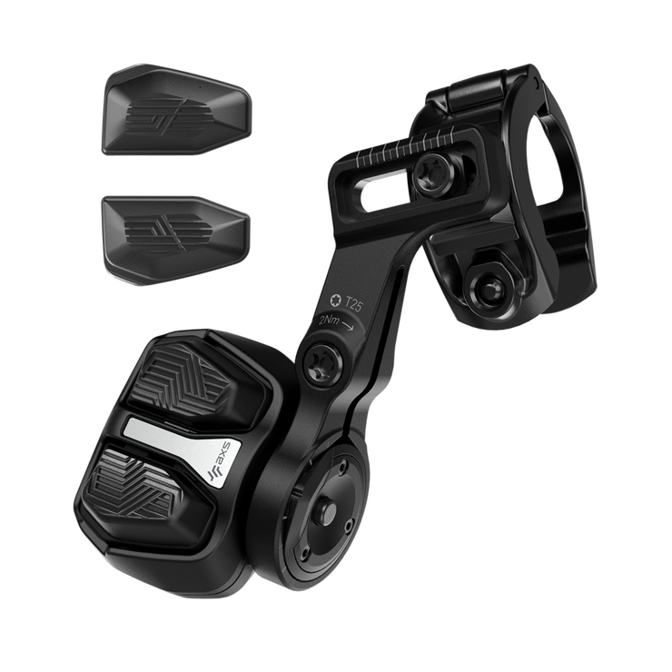 Sram AXS Pod Ultimate Electronic Controller, left view.