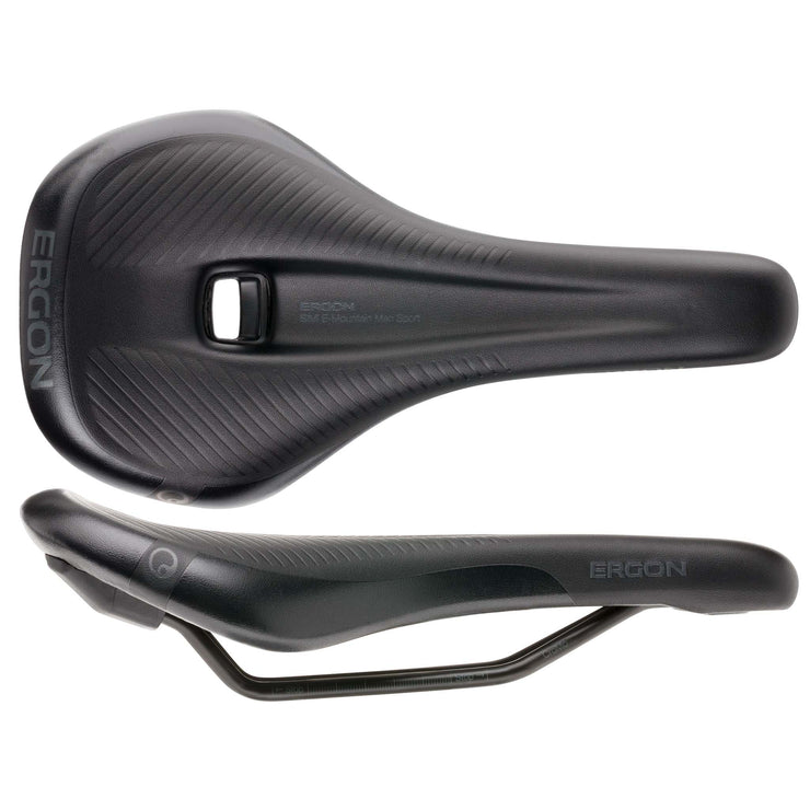 Ergon SM E Mountain Sport Saddle - Chromoly Stealth Mens Small/Medium, top and side view