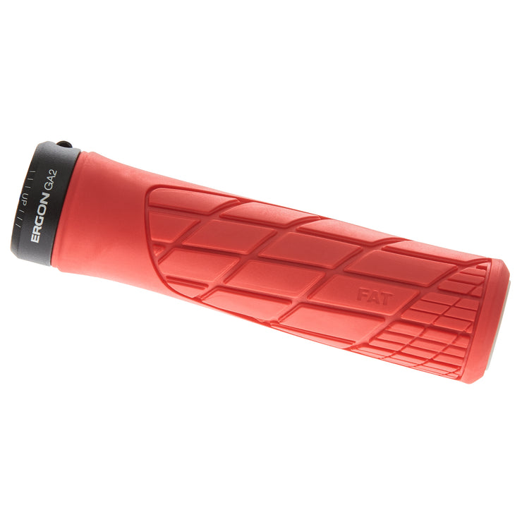 Ergon GA2 Fat Grips - Risky Red Lock-On, Full View